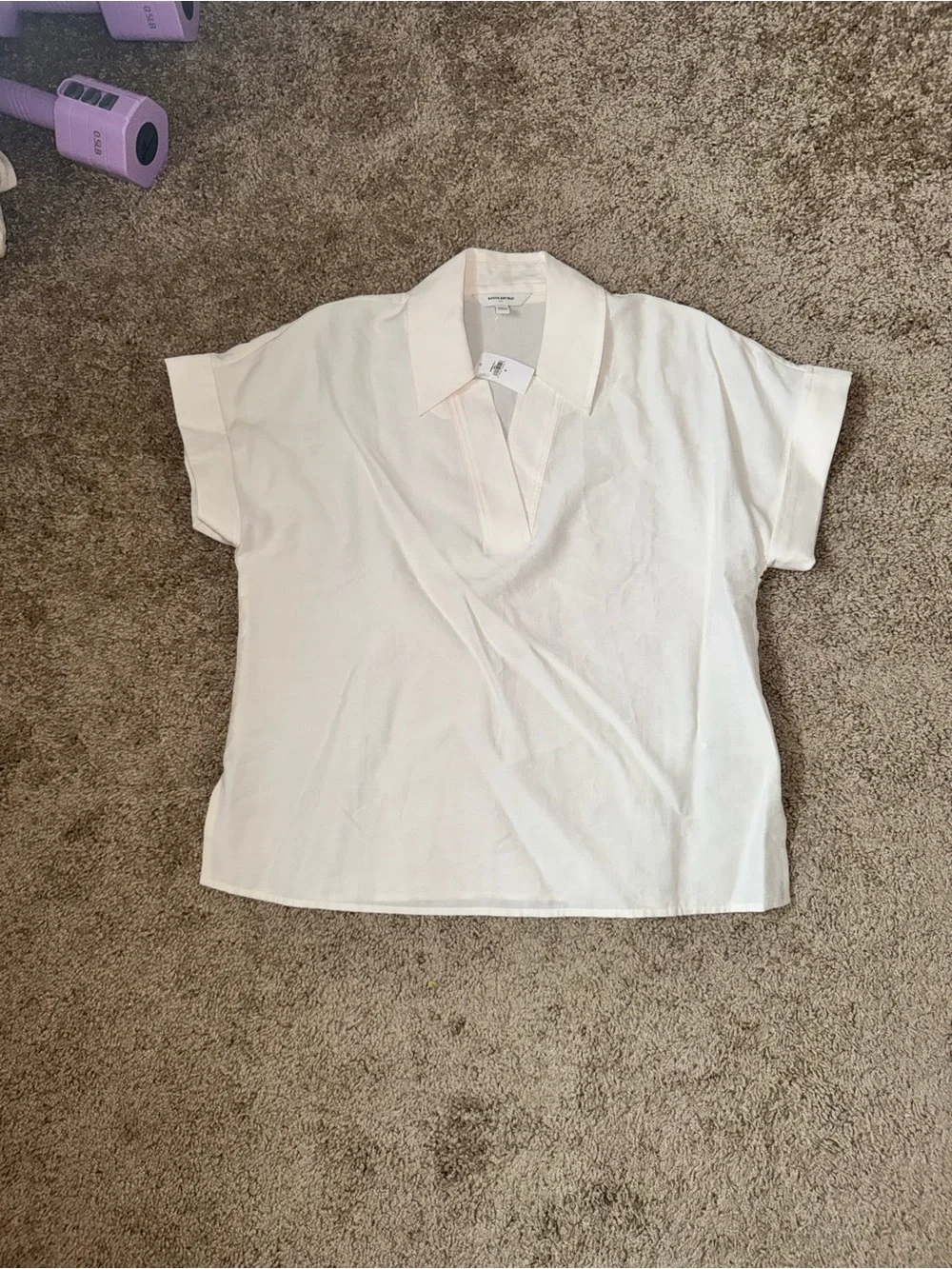 Banana Republic Cruz Linen Popover Shirt in White